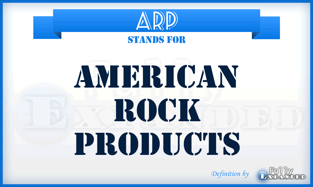 ARP - American Rock Products