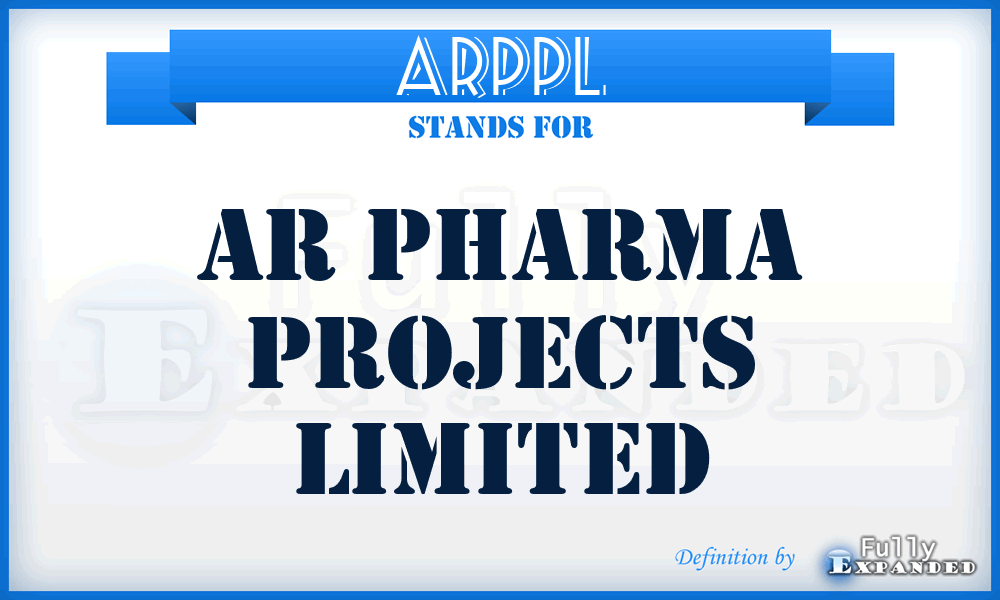 ARPPL - AR Pharma Projects Limited