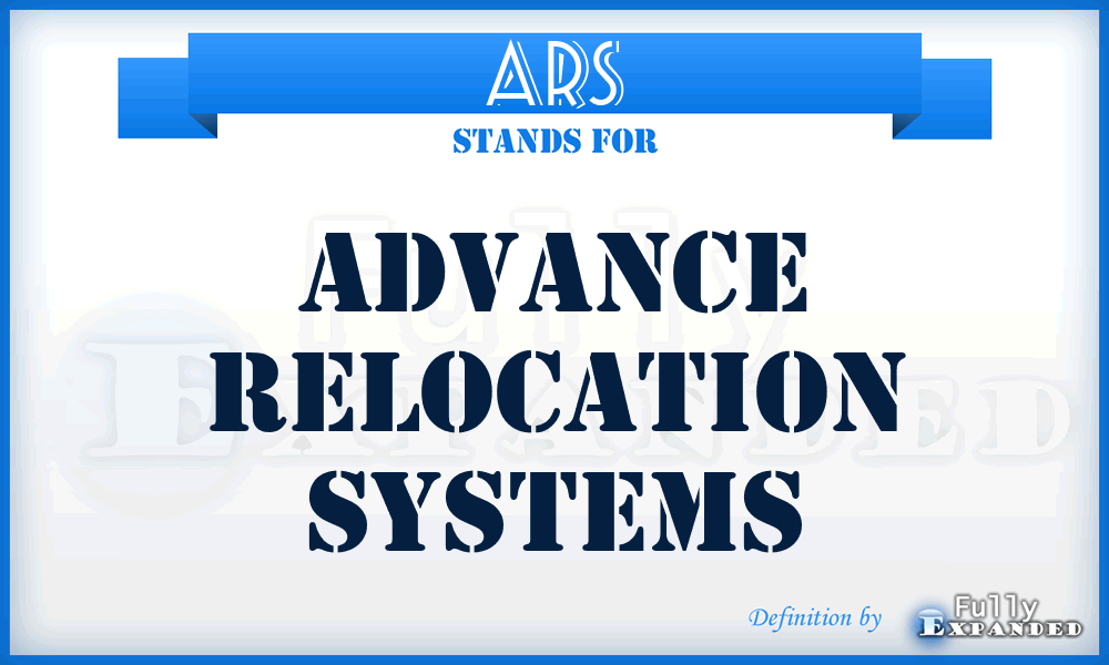 ARS - Advance Relocation Systems