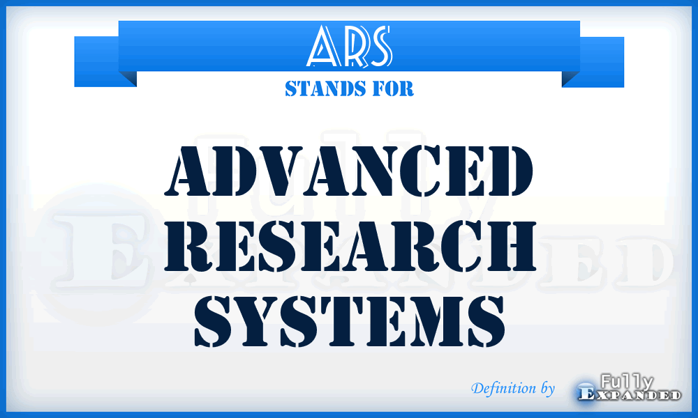ARS - Advanced Research Systems