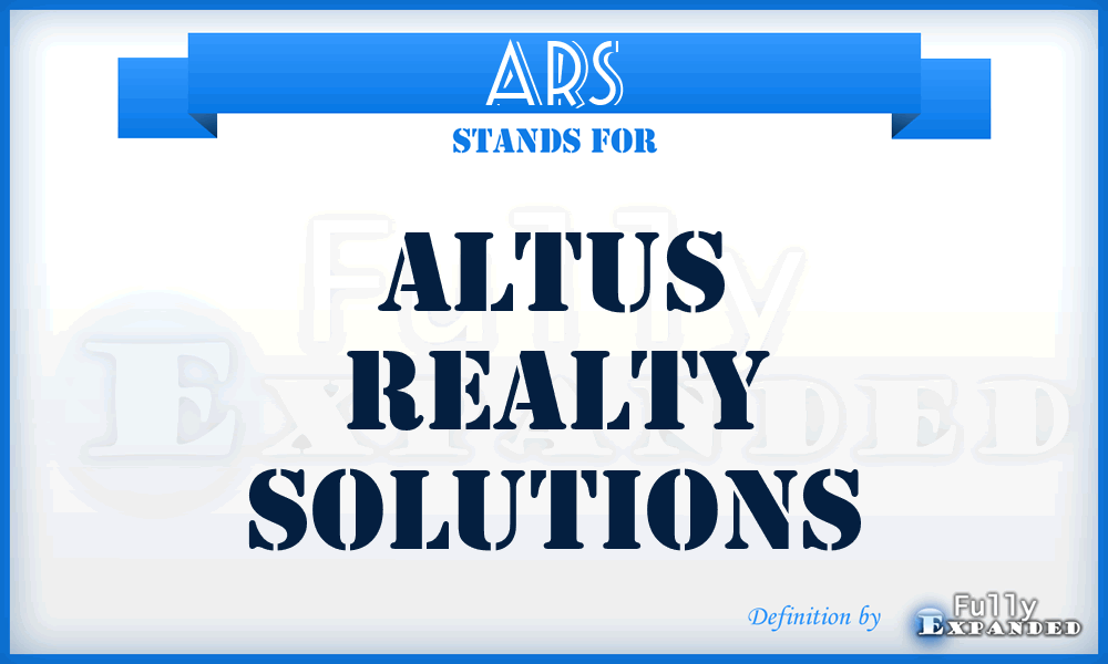 ARS - Altus Realty Solutions