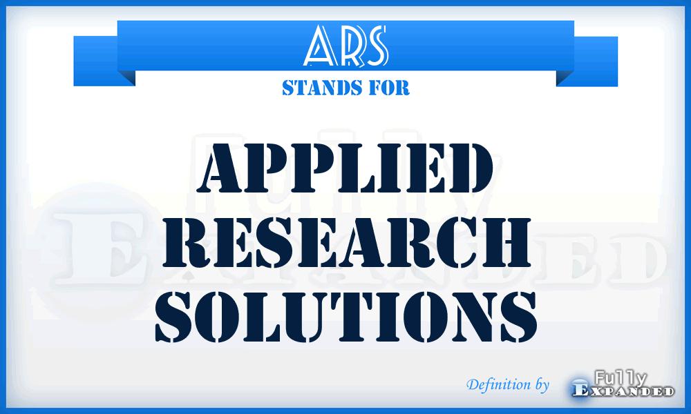 ARS - Applied Research Solutions