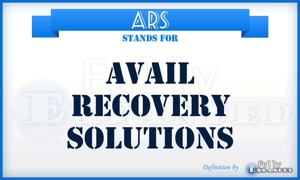 ARS - Avail Recovery Solutions
