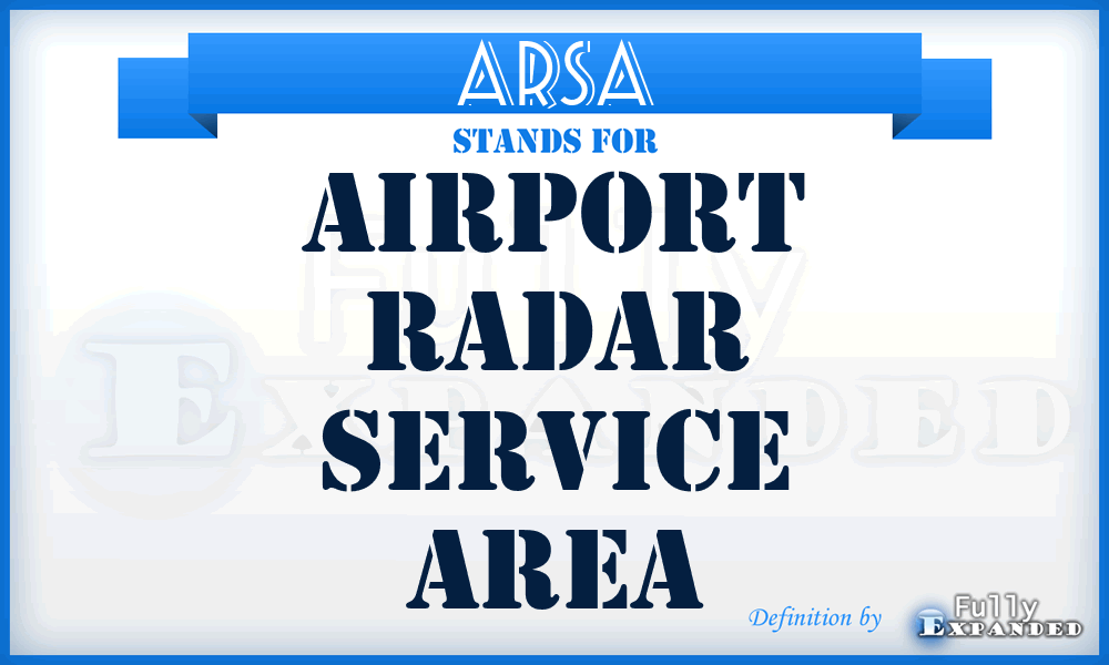 ARSA - airport radar service area