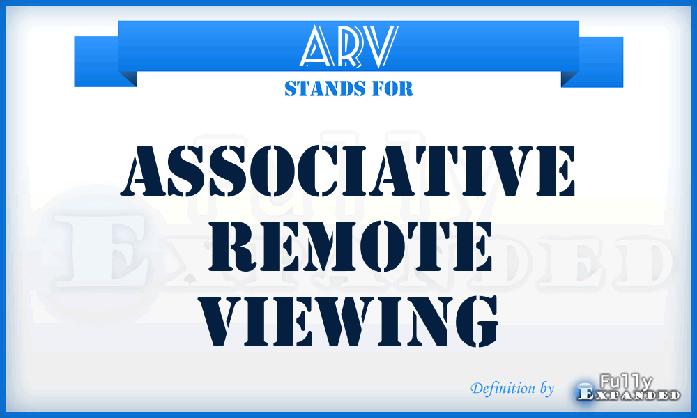 ARV - Associative Remote Viewing