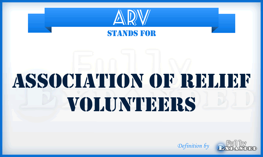 ARV - Association of Relief Volunteers