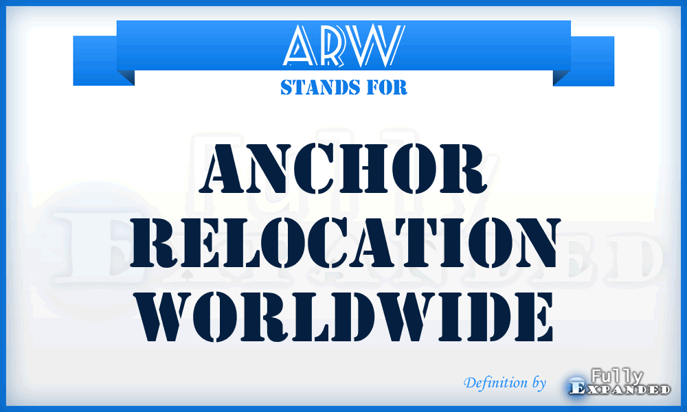 ARW - Anchor Relocation Worldwide