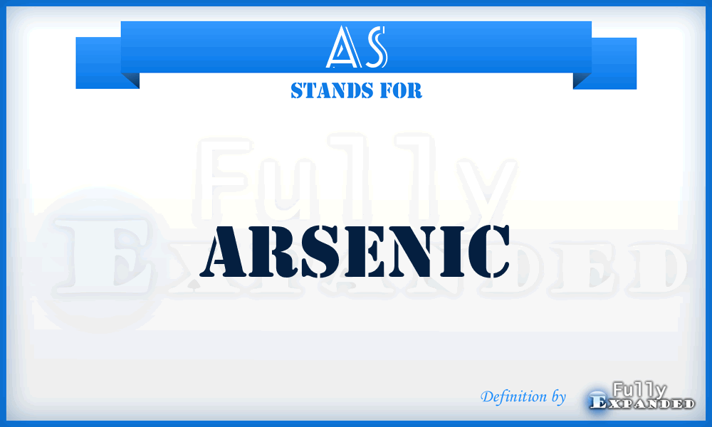 AS - Arsenic
