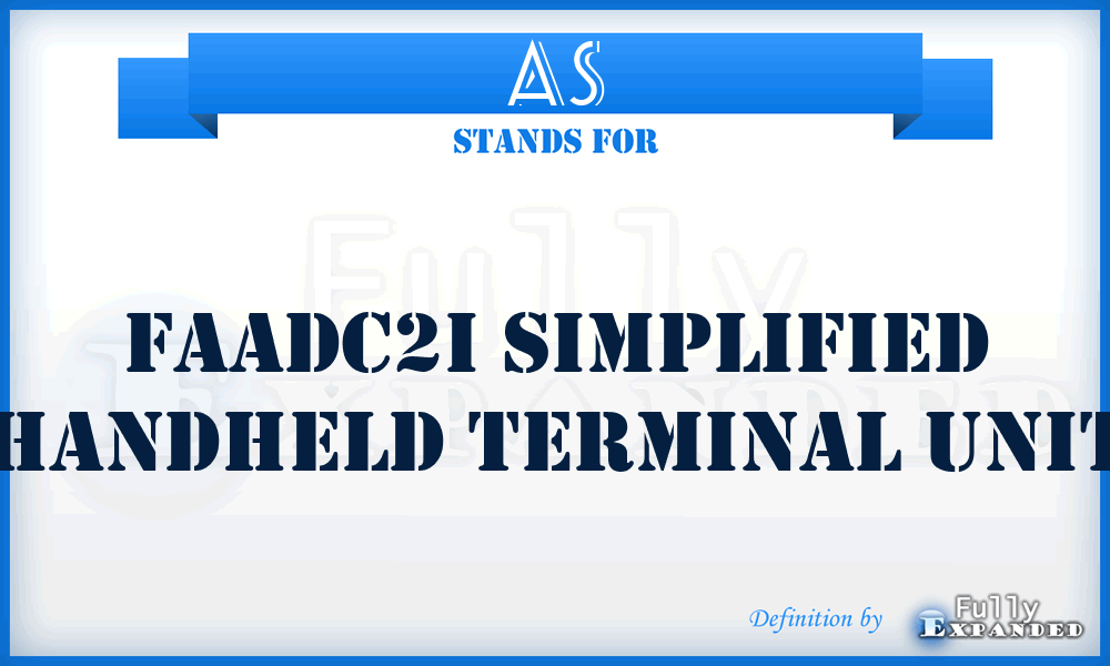 AS - FAADC2I Simplified Handheld Terminal Unit