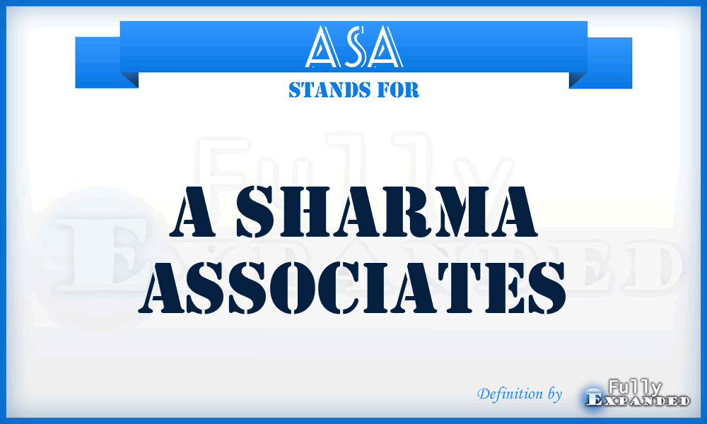 ASA - A Sharma Associates