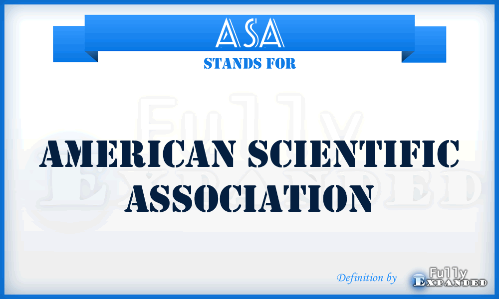 ASA - American Scientific Association