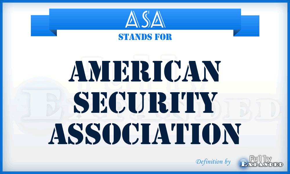 ASA - American Security Association