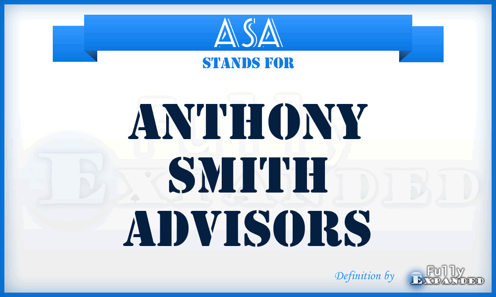 ASA - Anthony Smith Advisors