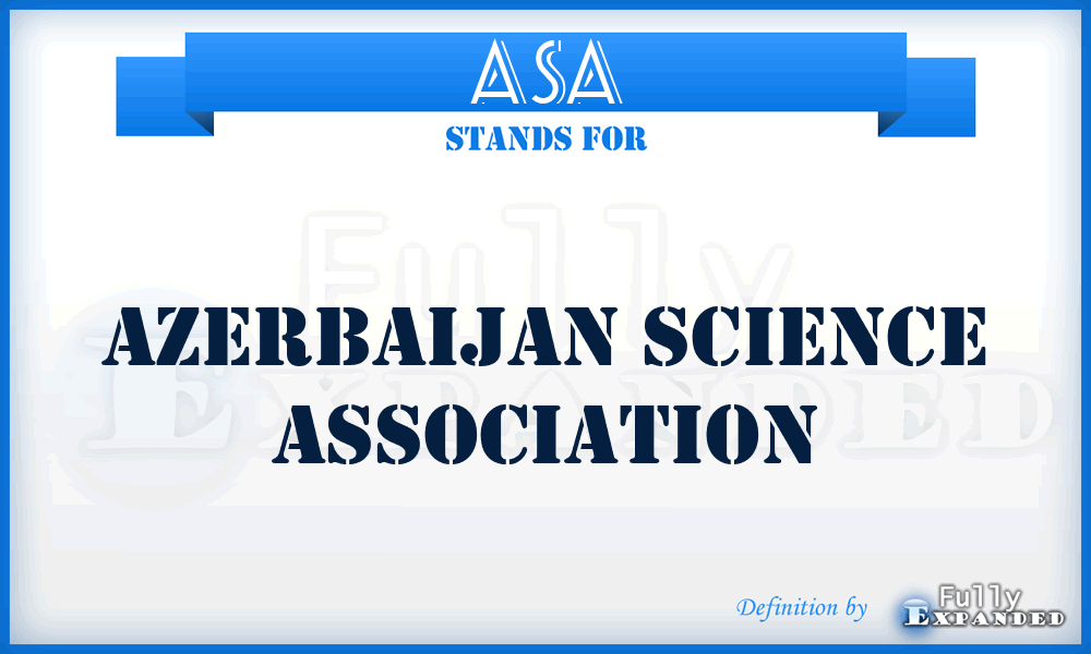 ASA - Azerbaijan Science Association