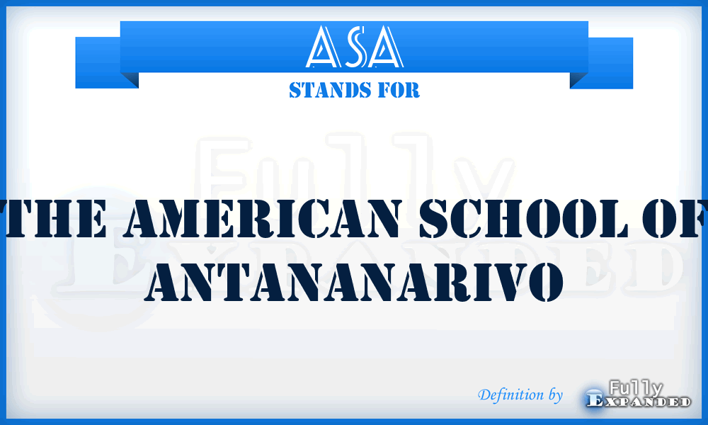 ASA - The American School of Antananarivo