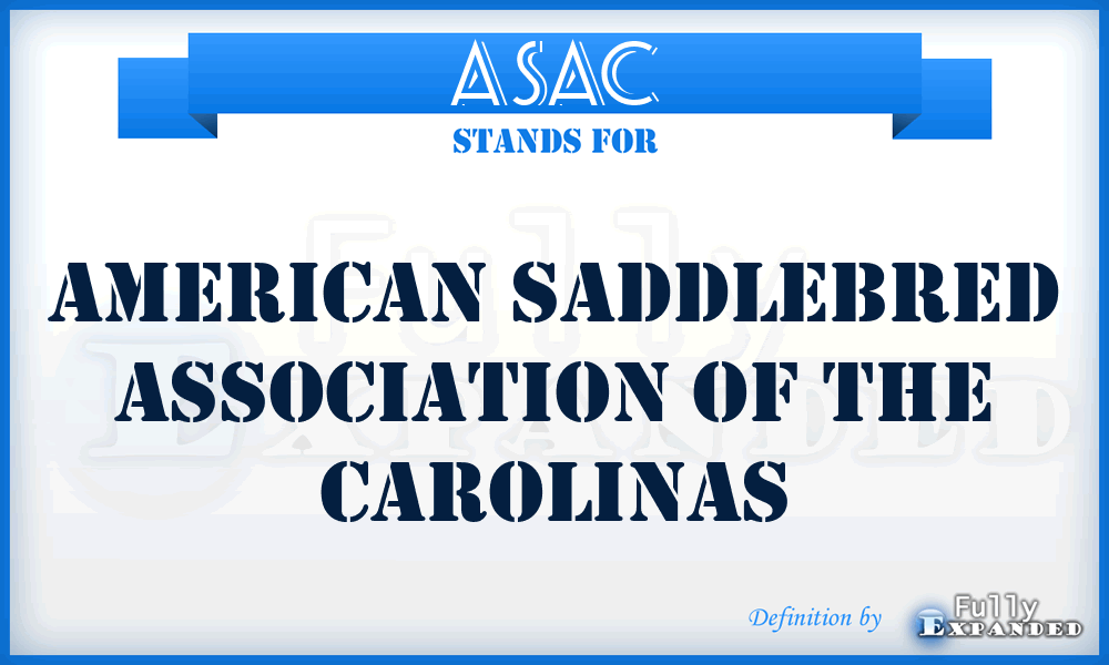 ASAC - American Saddlebred Association of the Carolinas