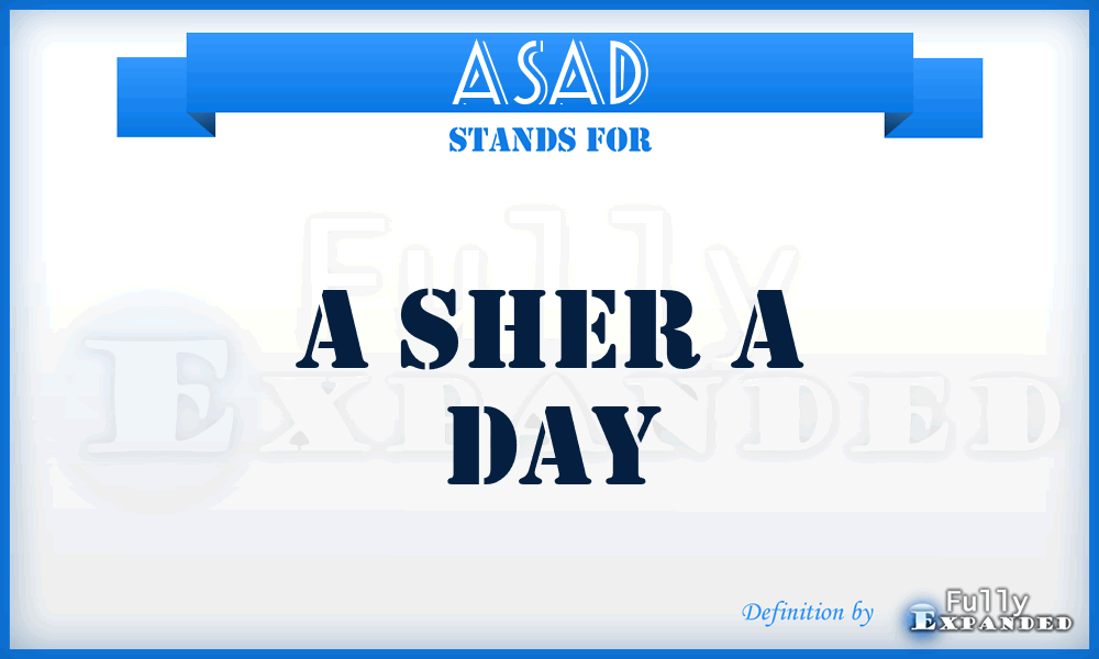 ASAD - A Sher A Day