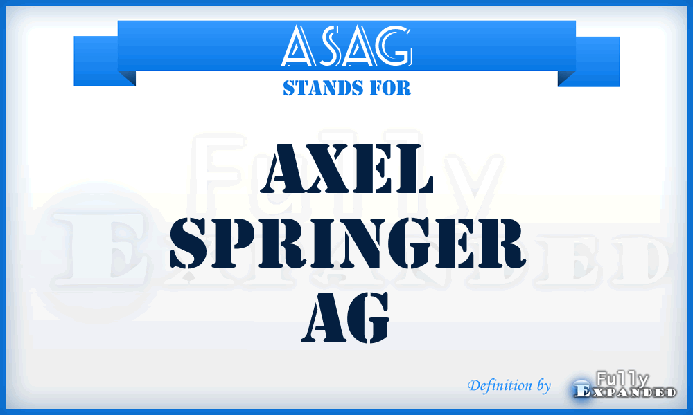 ASAG - Axel Springer AG