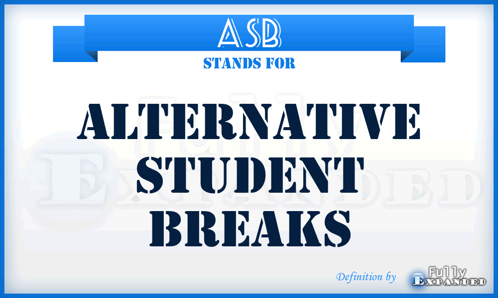 ASB - Alternative Student Breaks