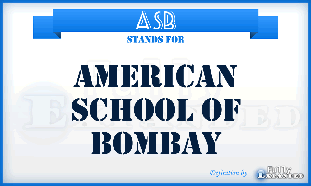 ASB - American School of Bombay