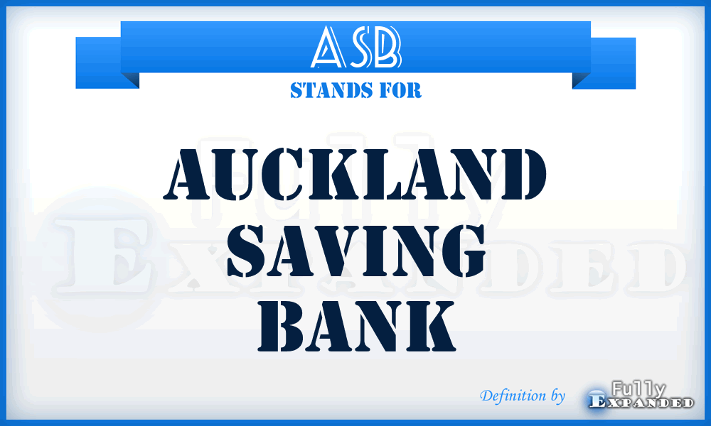 ASB - Auckland Saving Bank