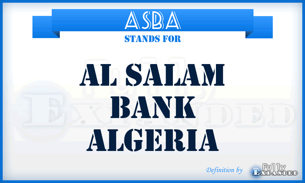 ASBA - Al Salam Bank Algeria