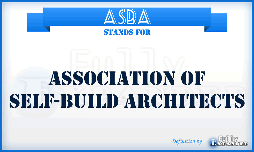 ASBA - Association of Self-Build Architects