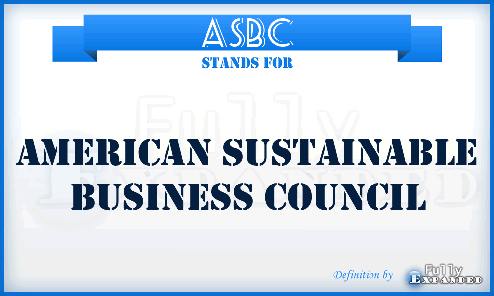 ASBC - American Sustainable Business Council