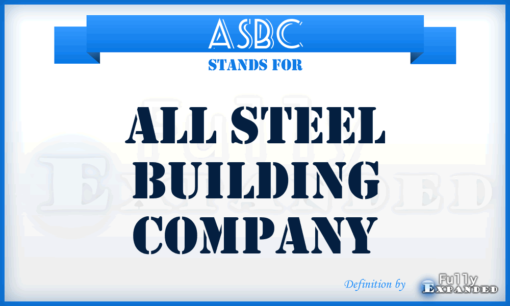 ASBC - All Steel Building Company