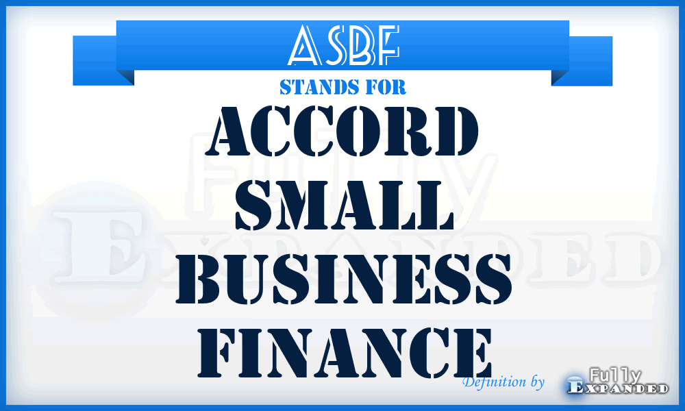 ASBF - Accord Small Business Finance