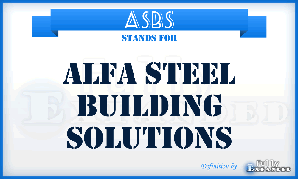 ASBS - Alfa Steel Building Solutions