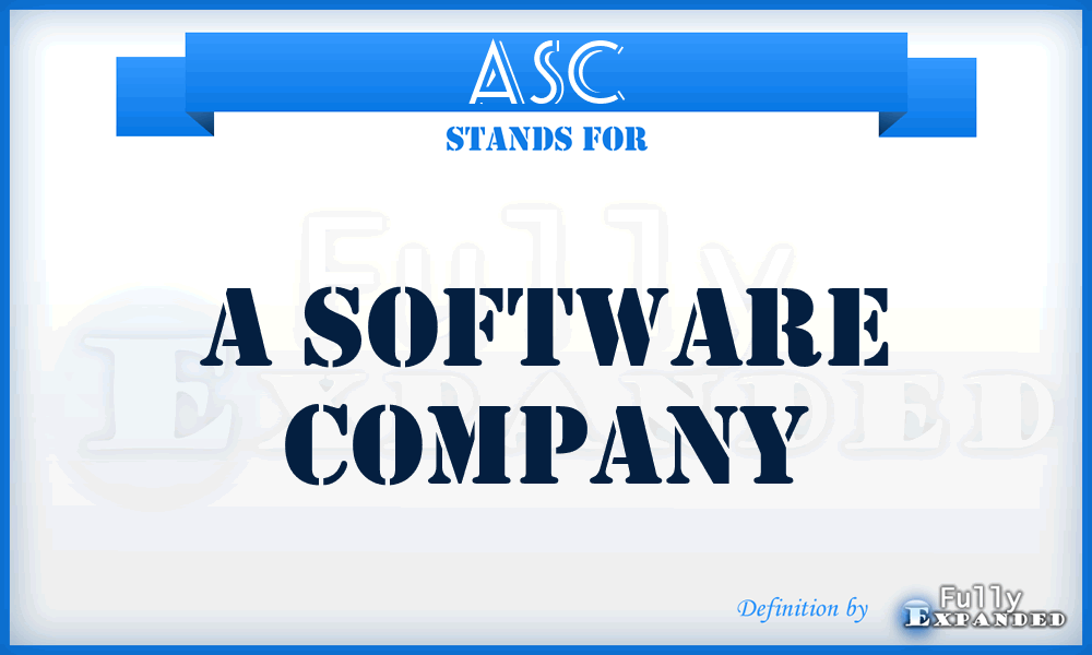 ASC - A Software Company