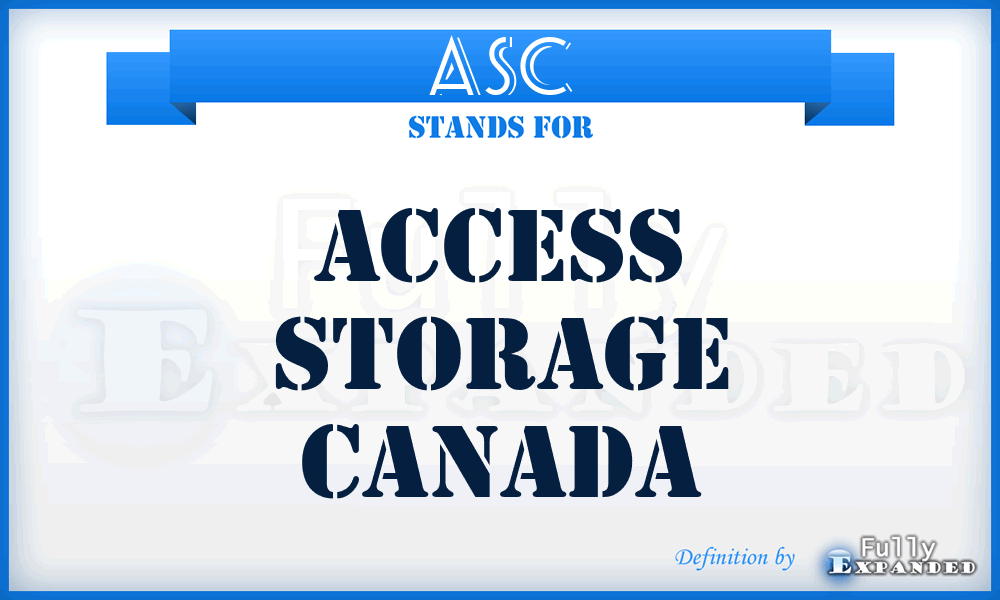 ASC - Access Storage Canada