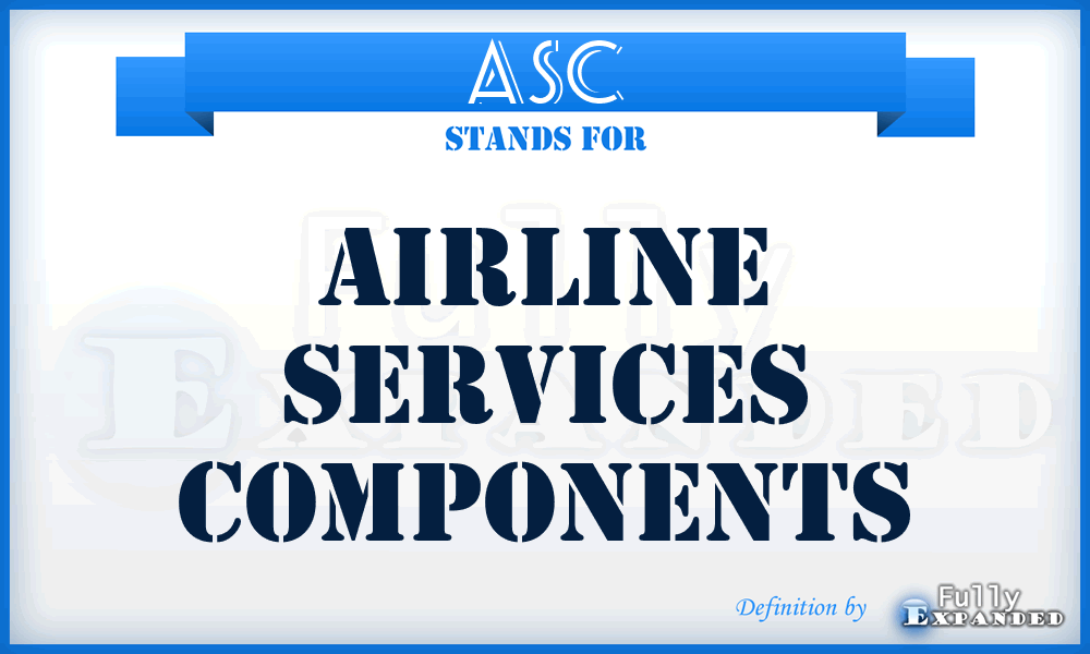 ASC - Airline Services Components