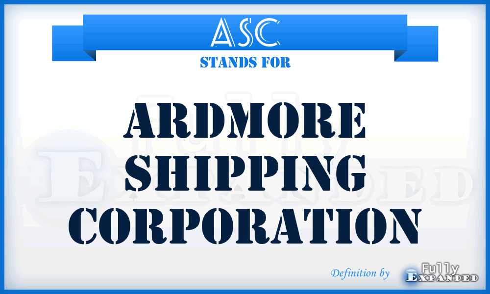 ASC - Ardmore Shipping Corporation