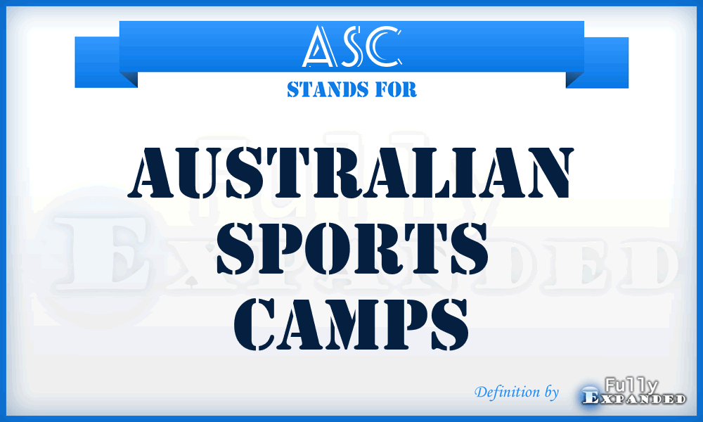 ASC - Australian Sports Camps