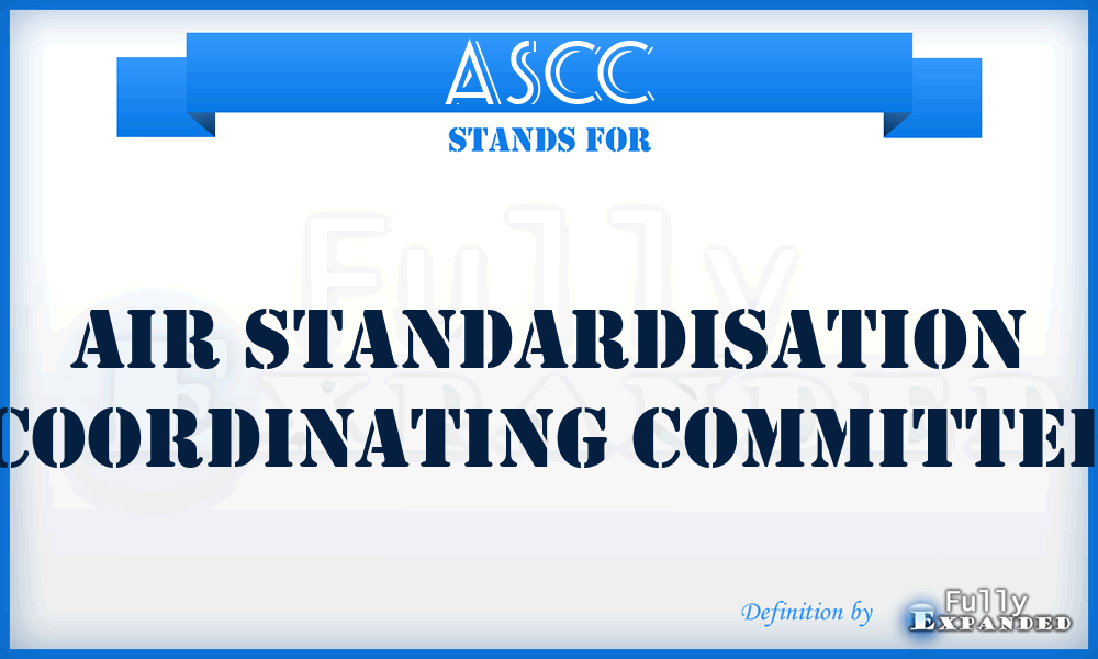 ASCC - Air Standardisation Coordinating Committee