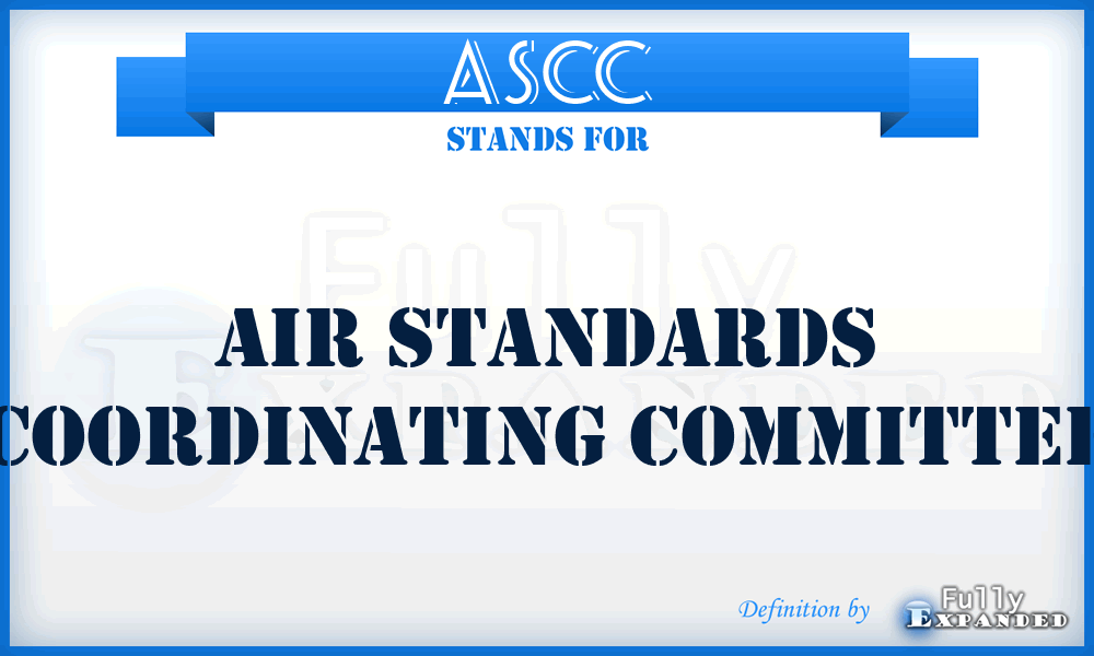 ASCC - Air Standards Coordinating Committee