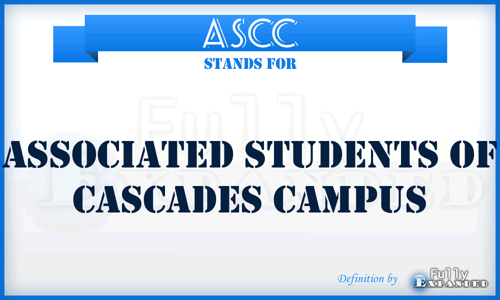 ASCC - Associated Students of Cascades Campus