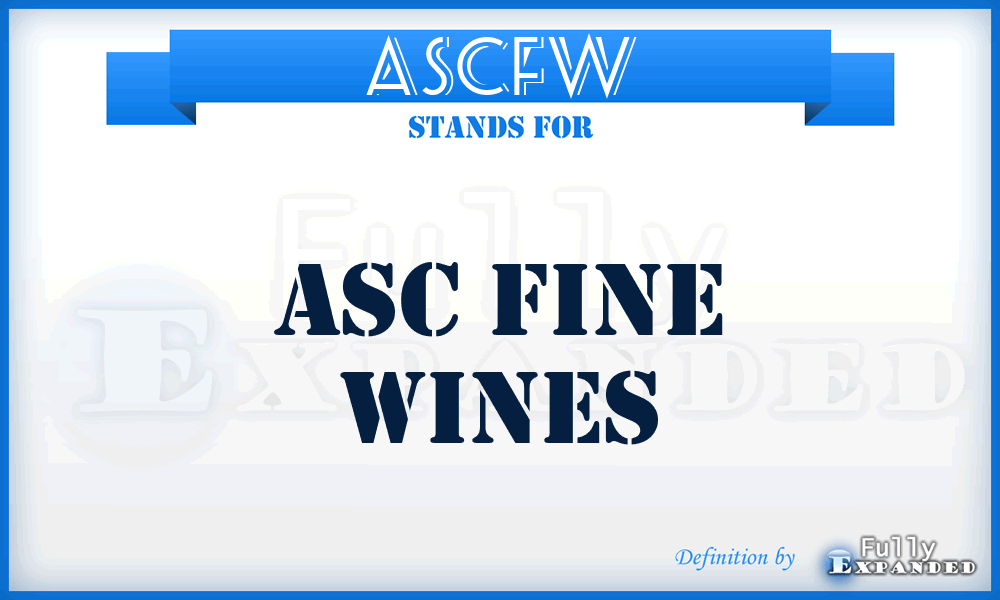 ASCFW - ASC Fine Wines