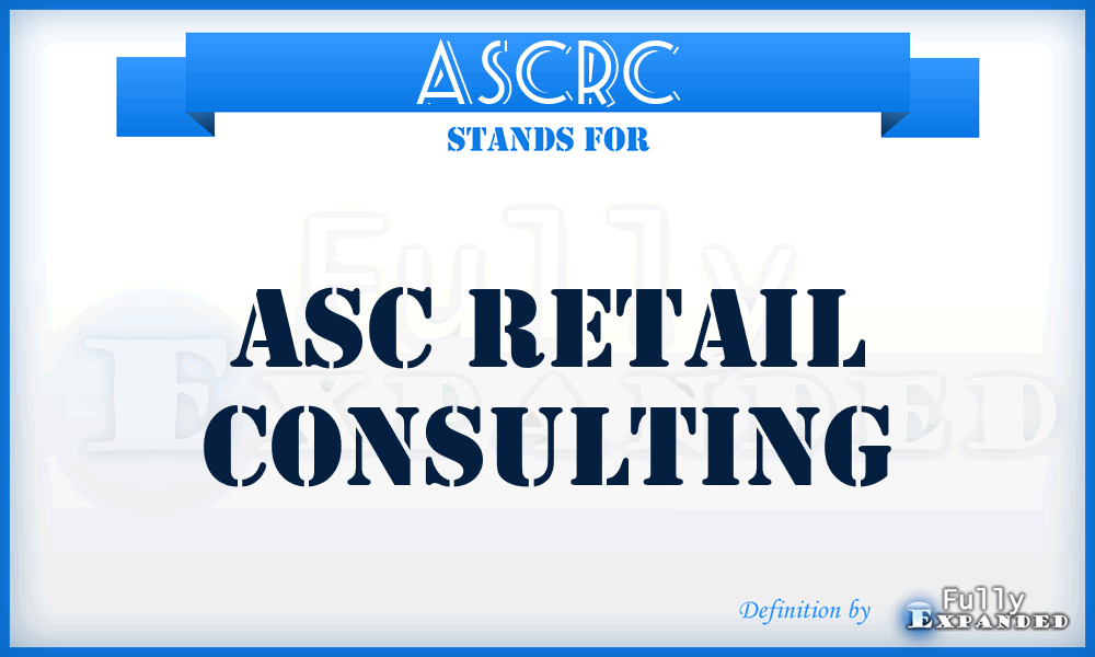 ASCRC - ASC Retail Consulting