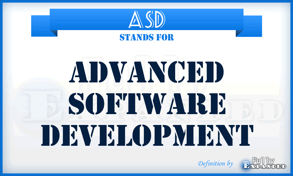 ASD - Advanced Software Development