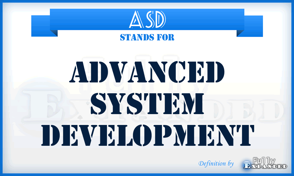 ASD - Advanced System Development