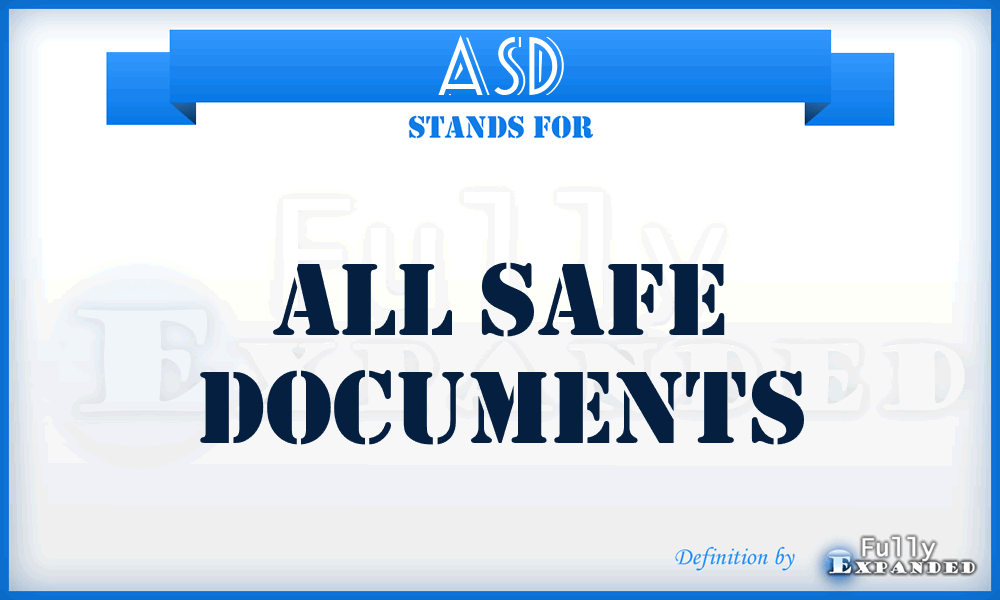 ASD - All Safe Documents