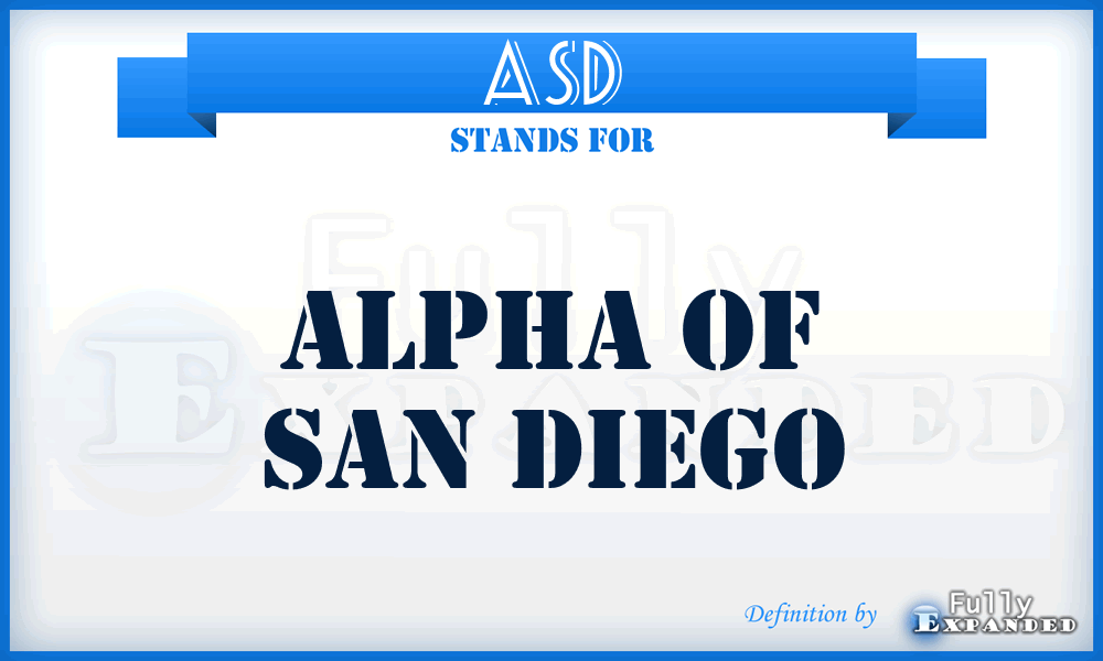 ASD - Alpha of San Diego