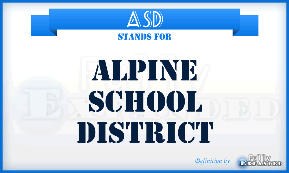 ASD - Alpine School District