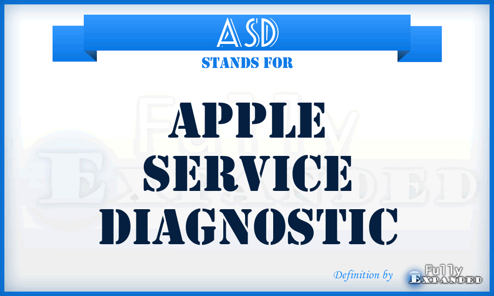 ASD - Apple Service Diagnostic