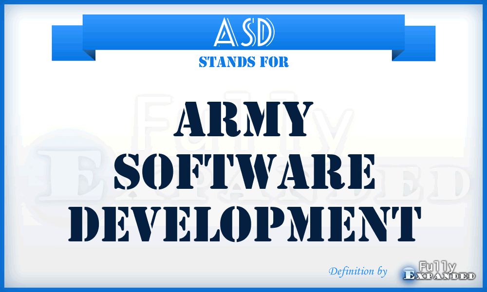 ASD - Army software development