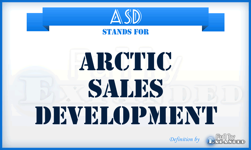 ASD - Arctic Sales Development