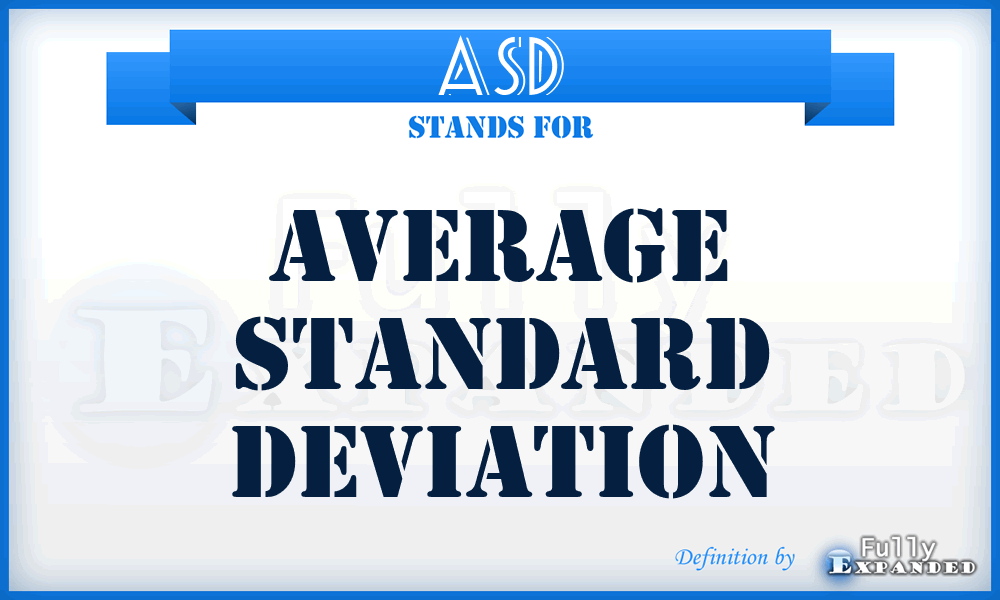 ASD - Average Standard Deviation